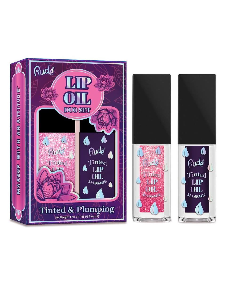 Tinted & Plumping Lip Oil Massage Duo Set