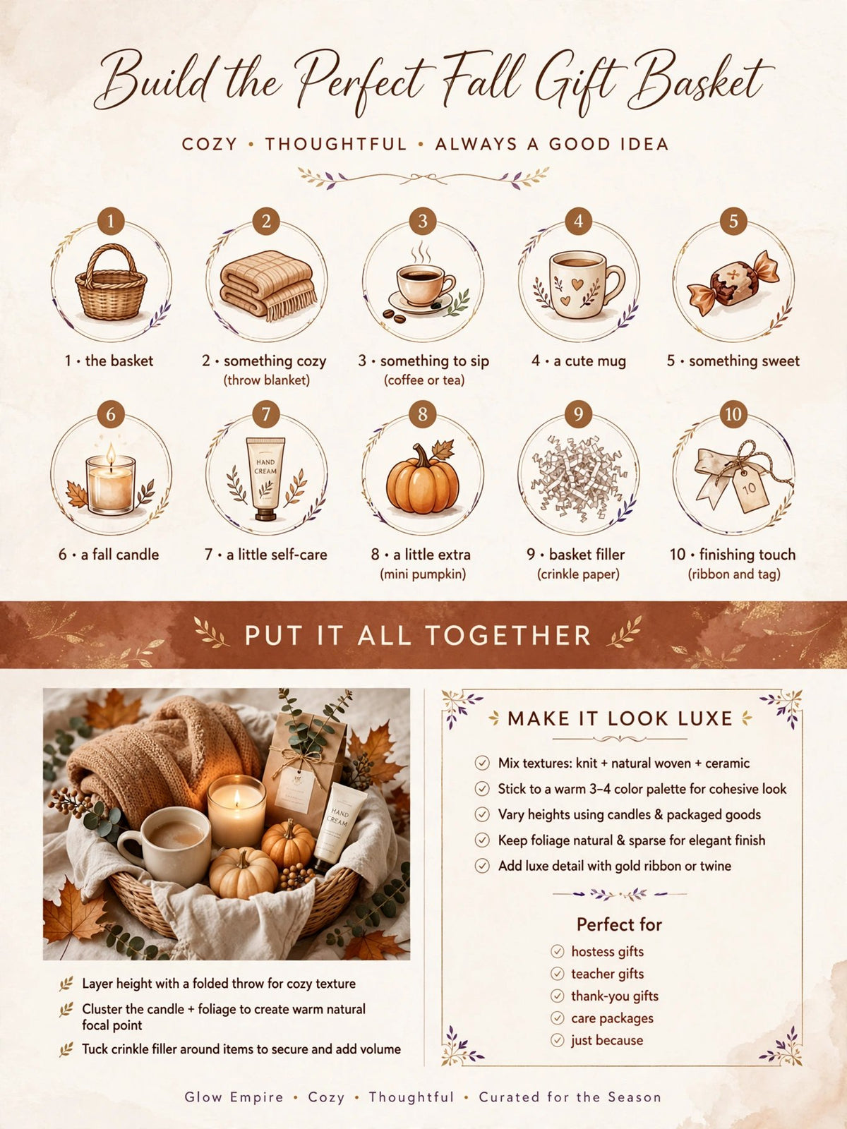 Build the Perfect Fall Gift Basket Guide - 10 step guide